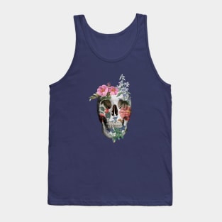 Skull and flowers Tank Top